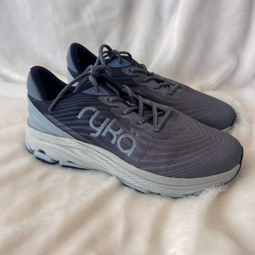 Ryka Echo Max Plus Women 8W Blue Gray Walking Shoes RE-ZORB Sneakers Comfort